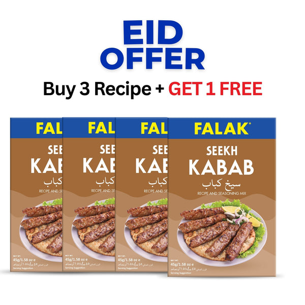 Falak Seekh Kabab Masala Buy 3 Get 1 Free - Pakistani kabab spice bundle, halal