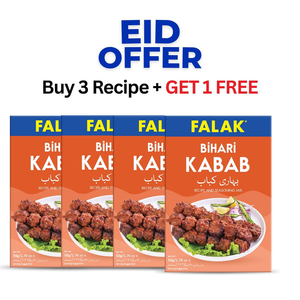 Falak Bihari Kabab Masala Buy 3 Get 1 Free - Pakistani kabab spice bundle, halal
