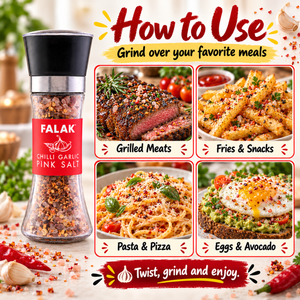 Chilli Garlic Pink Salt Grinder - 200g