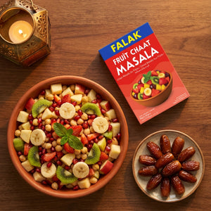 Falak Fruit Chaat Seasoning 50g back panel - halal