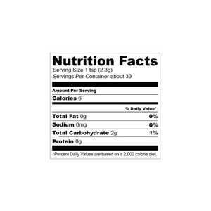 Falak Black Pepper Powder 75g nutrition facts - halal