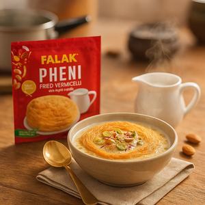 Falak Pheni Fried Vermicelli 200gm Pack, Crispy Traditional Vermicelli Dessert, Buy Falak Pheni Online USA, South Asian Sweet Vermicelli