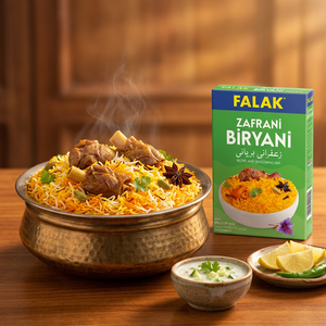 Falak Zafrani Biryani Recipe Mix 65g - Pakistani saffron biryani, halal