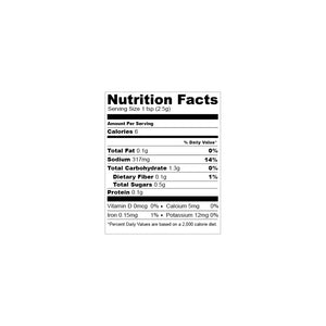 Falak Hot BBQ Fries Seasoning 75g nutrition facts - halal