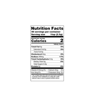 Falak Chicken Zaiqa Powder 100g nutrition facts - Pakistani chicken spice, halal