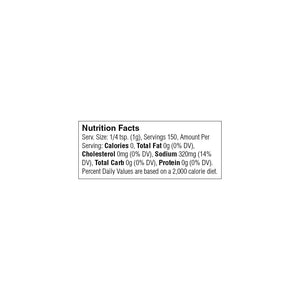 Falak Chilli Garlic Pink Salt Grinder 200g nutrition facts - halal