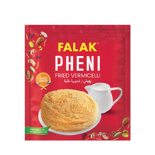 Falak Pheni Fried Vermicelli 200gm Pack, Crispy Traditional Vermicelli Dessert USA, Buy Falak Pheni Online, South Asian Festive Sweet Dessert